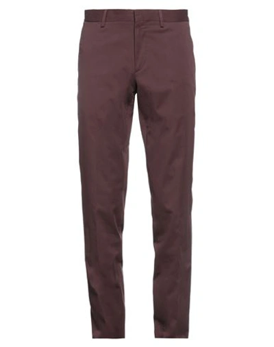 Zegna Man Pants Cocoa Size 40 Cotton, Elastane In Brown