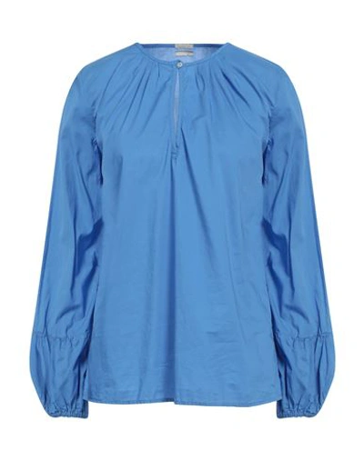 Massimo Alba Woman Shirt Azure Size Xs Cotton In Blue