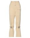 Victoria Beckham Knee-straps High-waisted Wool Pants In Yellow