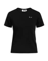 COMME DES GARÇONS PLAY COMME DES GARÇONS PLAY WOMAN T-SHIRT BLACK SIZE S COTTON