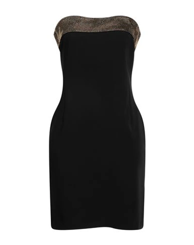 Pinko Woman Mini Dress Black Size 4 Viscose, Elastane, Glass