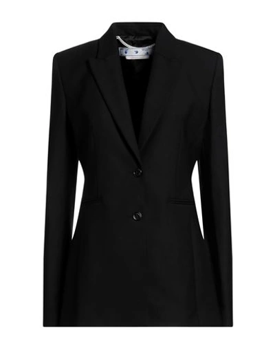 Off-white Woman Jacket Black Size Xs Polyamide, Cotton, Elastane, Polyester