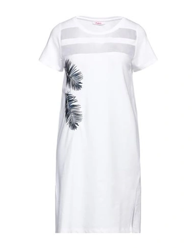 Blugirl Blumarine Woman Mini Dress White Size 6 Cotton, Elastane, Polyester