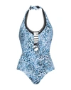 Vacanze Italiane Woman One-piece Swimsuit Azure Size 14 Polyamide, Elastane In Blue