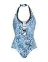 Vacanze Italiane Woman One-piece Swimsuit Azure Size 12 Polyamide, Elastane In Blue
