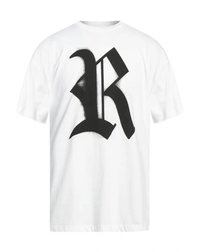 RAF SIMONS RAF SIMONS MAN T-SHIRT WHITE SIZE M COTTON
