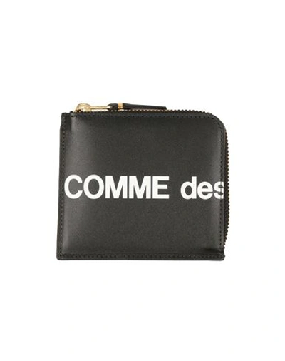 Comme Des Garçons Woman Coin Purse Black Size - Leather In Black