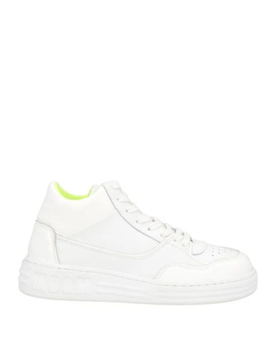 Msgm Woman Sneakers White Size 9 Soft Leather