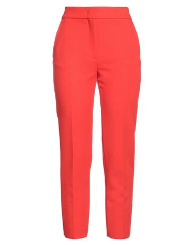 Msgm Woman Pants Tomato Red Size 4 Polyester, Viscose, Elastane