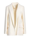 Maison Rabih Kayrouz Woman Suit Jacket Ivory Size 8 Virgin Wool In White