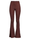 16arlington Brown Thea Flare Trousers In Red