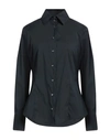 Brian Dales Woman Shirt Midnight Blue Size 12 Cotton, Polyamide, Elastane