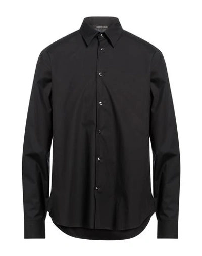 Roberto Cavalli Man Shirt Black Size 42 Cotton
