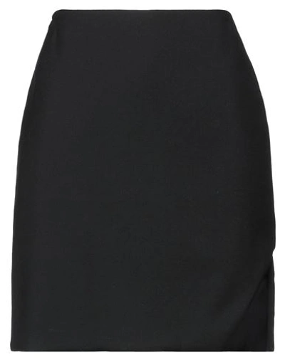 Alexander Mcqueen Woman Mini Skirt Black Size 0 Wool, Mohair Wool