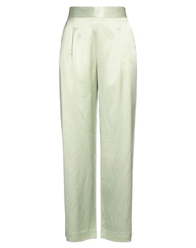 Antonelli Woman Pants Sage Green Size 14 Viscose, Linen