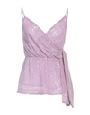 Liu •jo Woman Top Purple Size L Polyester, Elastane In Purple