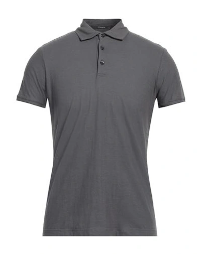 Kangra Man Polo Shirt Lead Size 40 Cotton In Grey