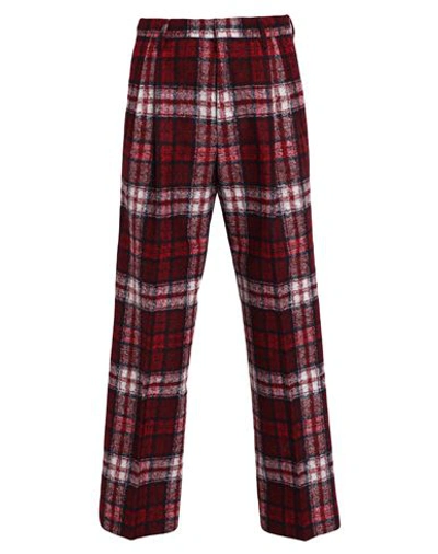 Tommy Hilfiger Hilfiger Collection Man Pants Garnet Size 36 Polyester, Wool In Red