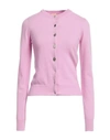 N°21 Woman Cardigan Pink Size 8 Virgin Wool