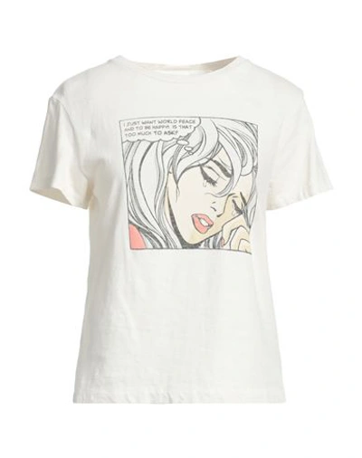 Re/done Woman T-shirt Off White Size M Cotton