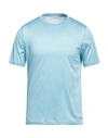 Gran Sasso Man T-shirt Sky Blue Size 38 Cotton