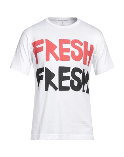 Comme Des Garçons Shirt Man T-shirt White Size S Cotton