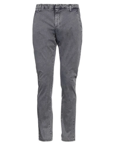 Dondup Man Pants Grey Size 38 Cotton, Elastane