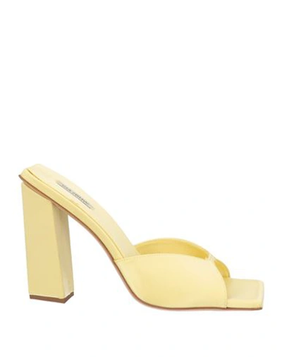 Gia Rhw Gia / Rhw Woman Sandals Light Yellow Size 8 Textile Fibers