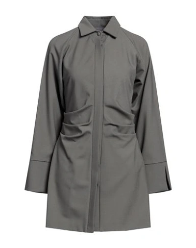Federica Tosi Woman Short Dress Grey Size 4 Polyester, Virgin Wool, Elastane In Grey
