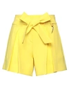 ROBERTO CAVALLI ROBERTO CAVALLI WOMAN SHORTS & BERMUDA SHORTS YELLOW SIZE 8 POLYESTER