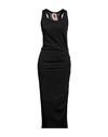 N°21 Woman Maxi Dress Black Size 8 Cotton, Elastane