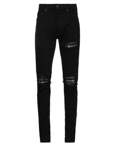 Amiri Man Jeans Black Size 30 Cotton, Elastomultiester, Elastane