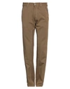 Burberry Man Pants Camel Size 33 Cotton In Beige