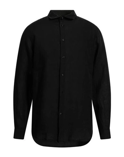 John Richmond Man Shirt Black Size Xl Linen