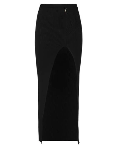 Roberto Cavalli Woman Maxi Skirt Black Size 8 Viscose, Polyester