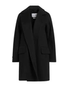 Max Mara Woman Coat Black Size 8 Virgin Wool, Cashmere
