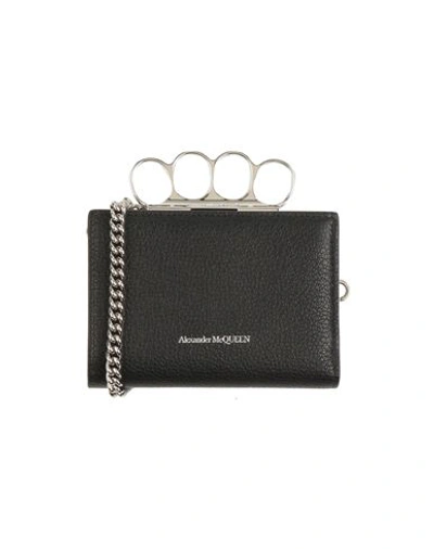 Alexander Mcqueen Woman Wallet Black Size - Soft Leather