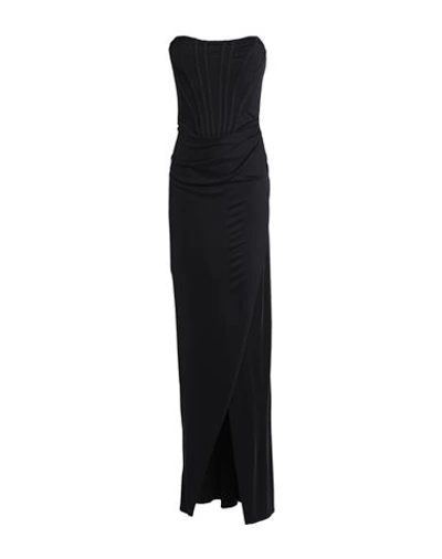 Elisabetta Franchi Woman Long Dress Black Size 4 Viscose, Elastane In Black