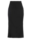Giorgio Armani Woman Midi Skirt Black Size 8 Virgin Wool, Elastane
