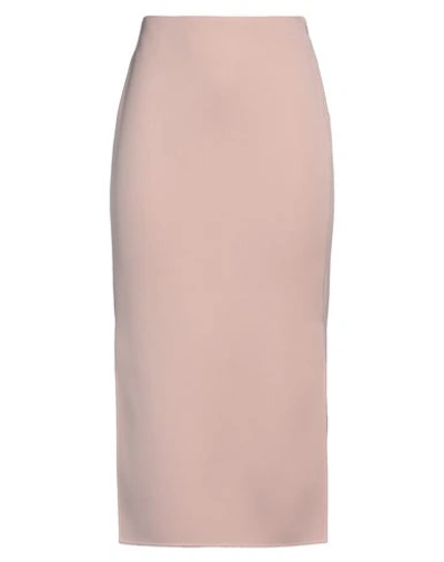 Giorgio Armani Woman Midi Skirt Pink Size 4 Virgin Wool, Elastane