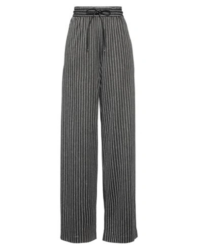 Max Mara Woman Pants Steel Grey Size 12 Cotton, Linen