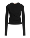 N°21 Woman T-shirt Black Size 4 Viscose, Polyester, Elastane