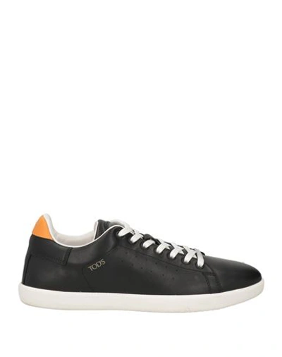 TOD'S TOD'S MAN SNEAKERS BLACK SIZE 8 LEATHER