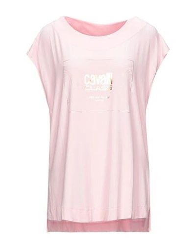 Cavalli Class Woman T-shirt Pink Size 4 Viscose, Elastane