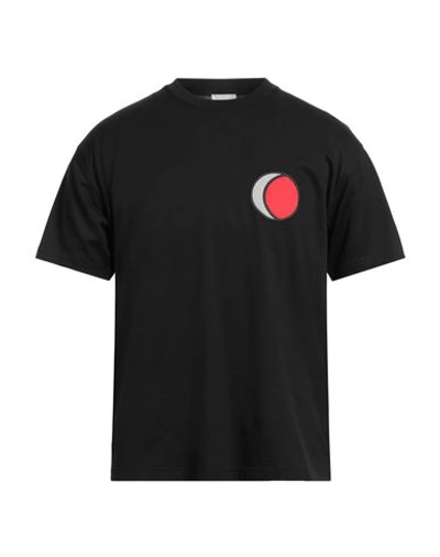 Burberry Man T-shirt Black Size L Cotton, Elastane