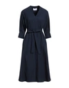 Daniele Fiesoli Woman Midi Dress Navy Blue Size 1 Cotton, Elastane