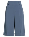 FRASE FRANCESCA SEVERI FRASE FRANCESCA SEVERI WOMAN PANTS SLATE BLUE SIZE 4 POLYESTER, VISCOSE, ELASTANE