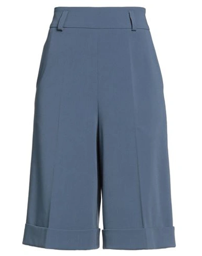 Frase Francesca Severi Woman Cropped Pants Slate Blue Size 6 Polyester, Viscose, Elastane