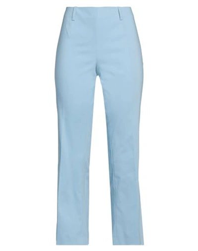 Liu •jo Woman Pants Sky Blue Size 10 Cotton, Polyester, Elastane