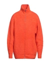 Isabel Marant Man Cardigan Orange Size M Mohair Wool, Synthetic Fibers, Recycled Polyamide, Wool In Orange